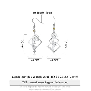 Custom Name Earrings