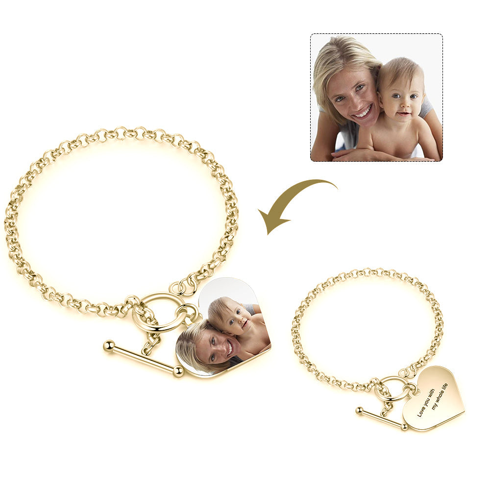 Personalized Stainless Steel Photo Bracelet