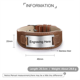 Engraving Stainless Steel Bracelet
