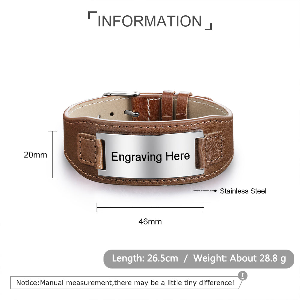 Engraving Stainless Steel Bracelet