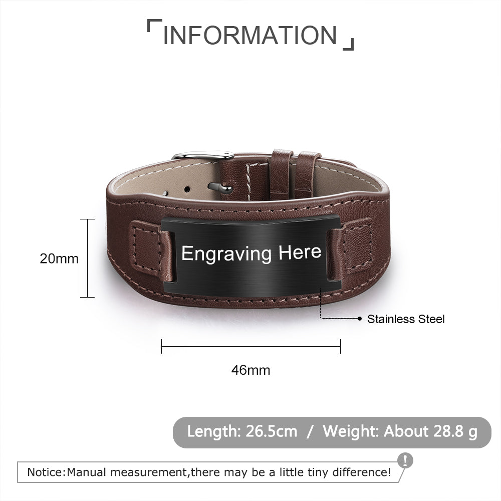Engraving Stainless Steel Bracelet