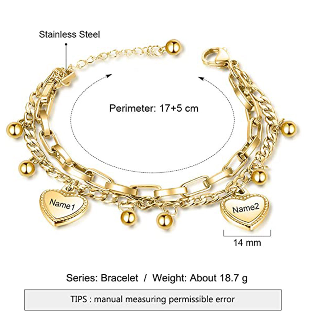 Engraving Stainless Steel Bracelet