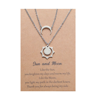 Moon and Star Necklace