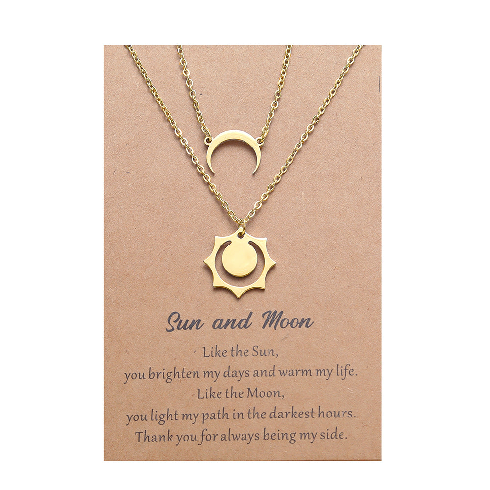 Moon and Star Necklace