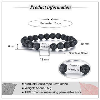 Engraved Stainless Steel Bracelet