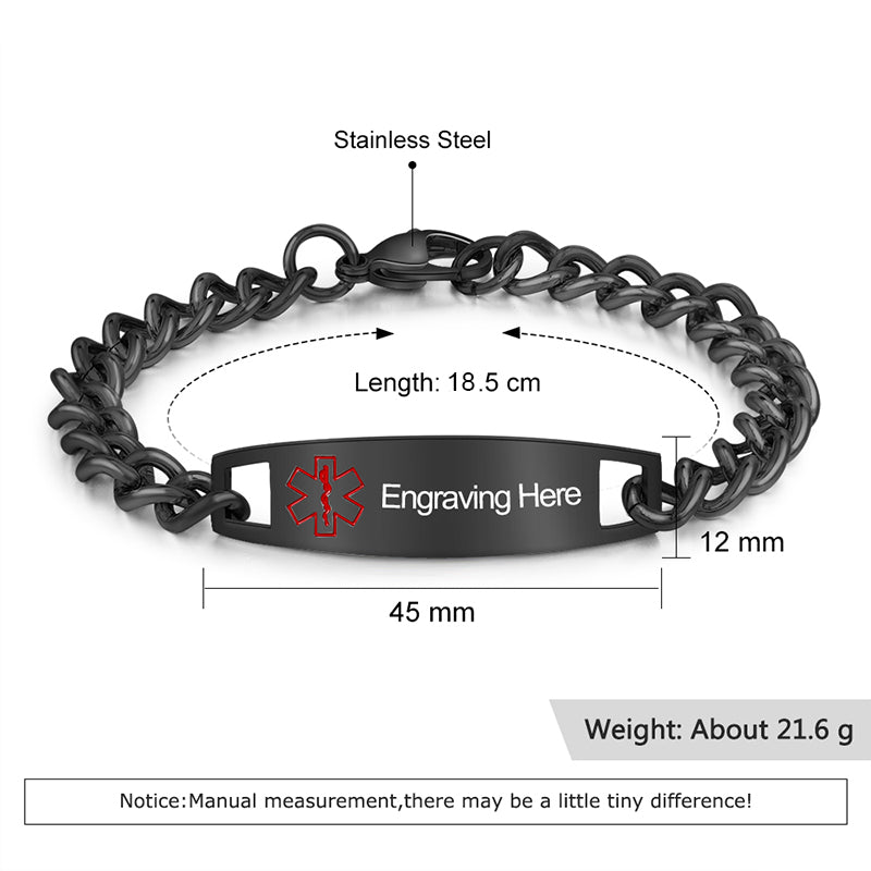 Custom Stainelss Steel Midecial Bracelet