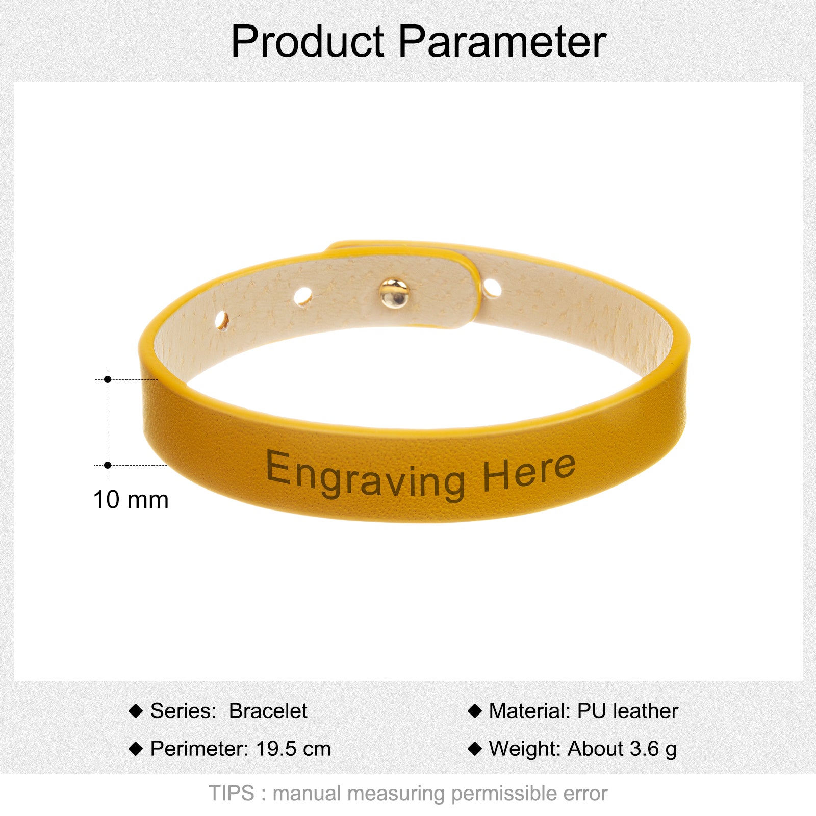 Personalized PU Leather Bracelet