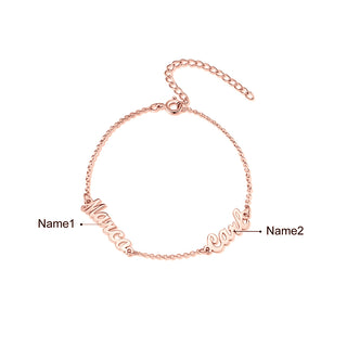 Personalized Rhodium Plated Name Custom Bracelet
