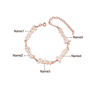Personalized Rhodium Plated Name Custom Bracelet