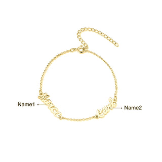 Personalized Rhodium Plated Name Custom Bracelet