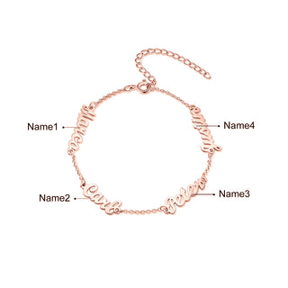 Personalized Rhodium Plated Name Custom Bracelet