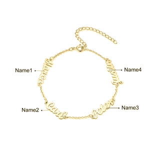 Personalized Rhodium Plated Name Custom Bracelet