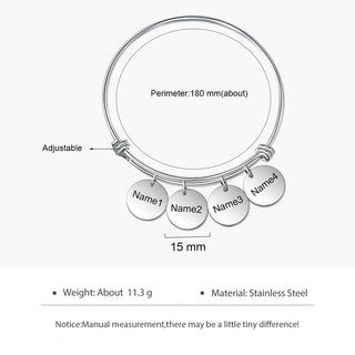 Personalized Stainless Steel Bracelet