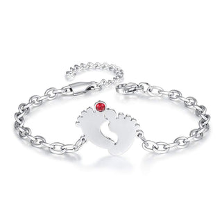 Stainless Steel Baby Feet Bracelet