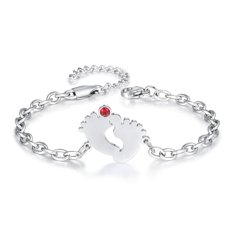 Stainless Steel Baby Feet Bracelet