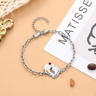 Stainless Steel Baby Feet Bracelet