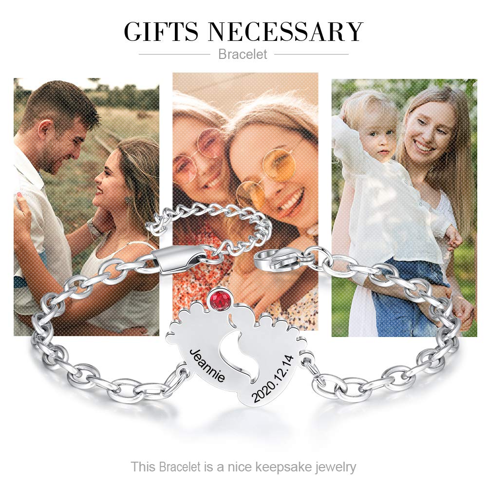 Stainless Steel Baby Feet Bracelet
