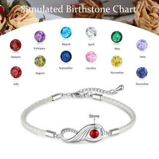 Rhodium Plated Infinity Couple Bracelet