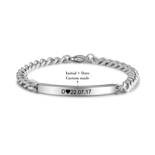Personalized Stainless Steel Couple Bracelet