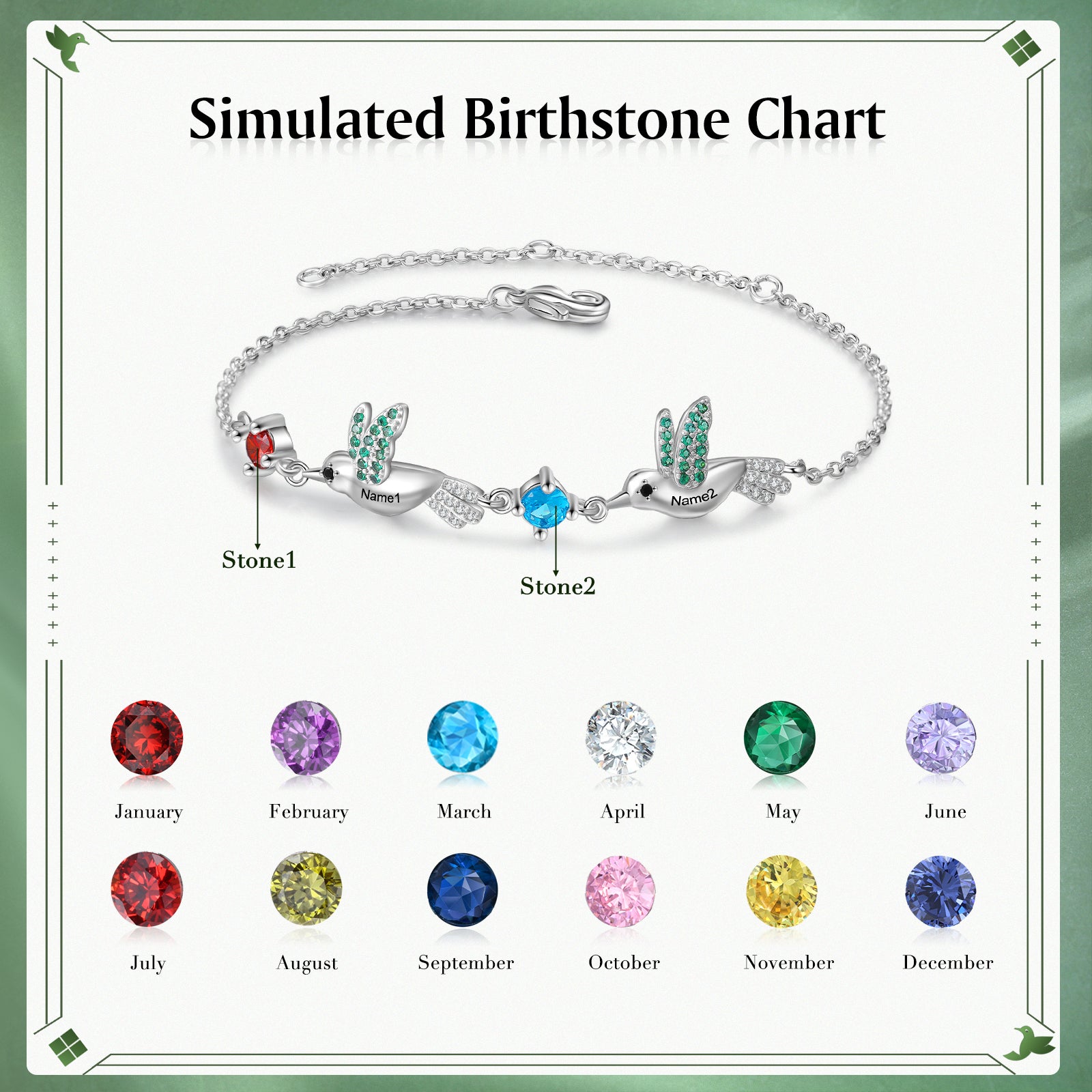 Custom Bird Bracelet