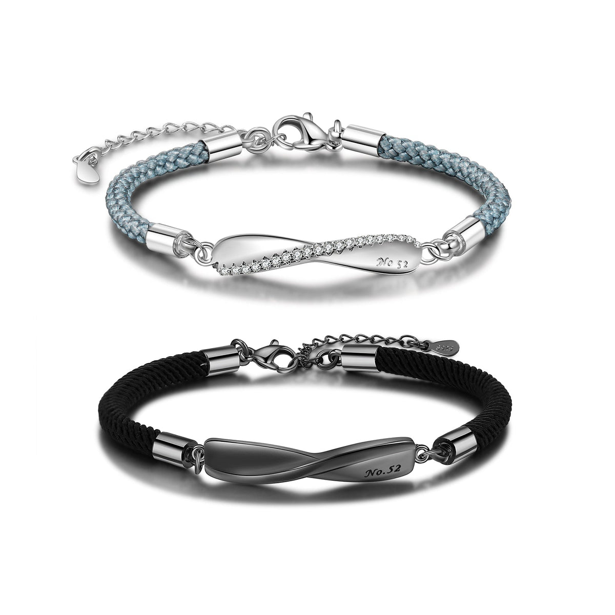 Jewelry Rhodium Plated Couple Bracelet