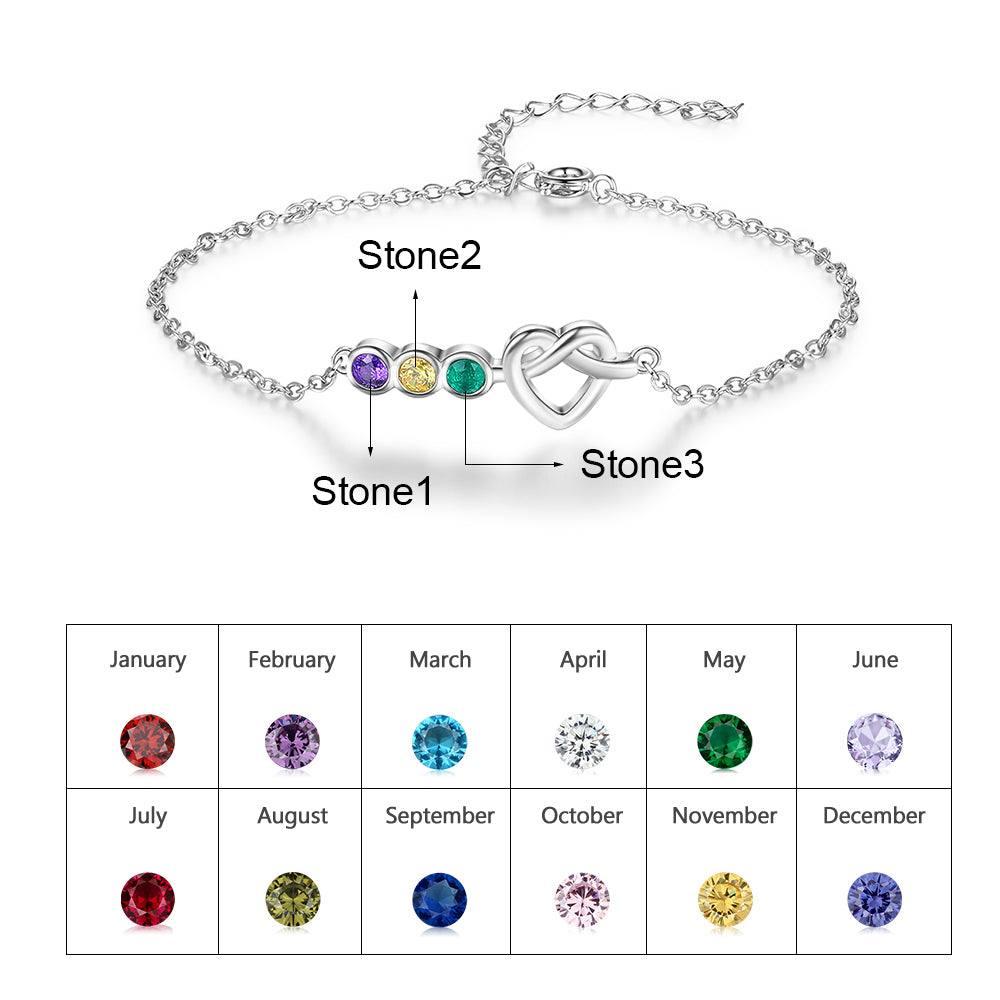 Best Product Birthstone Rhodium Plated Bracelet