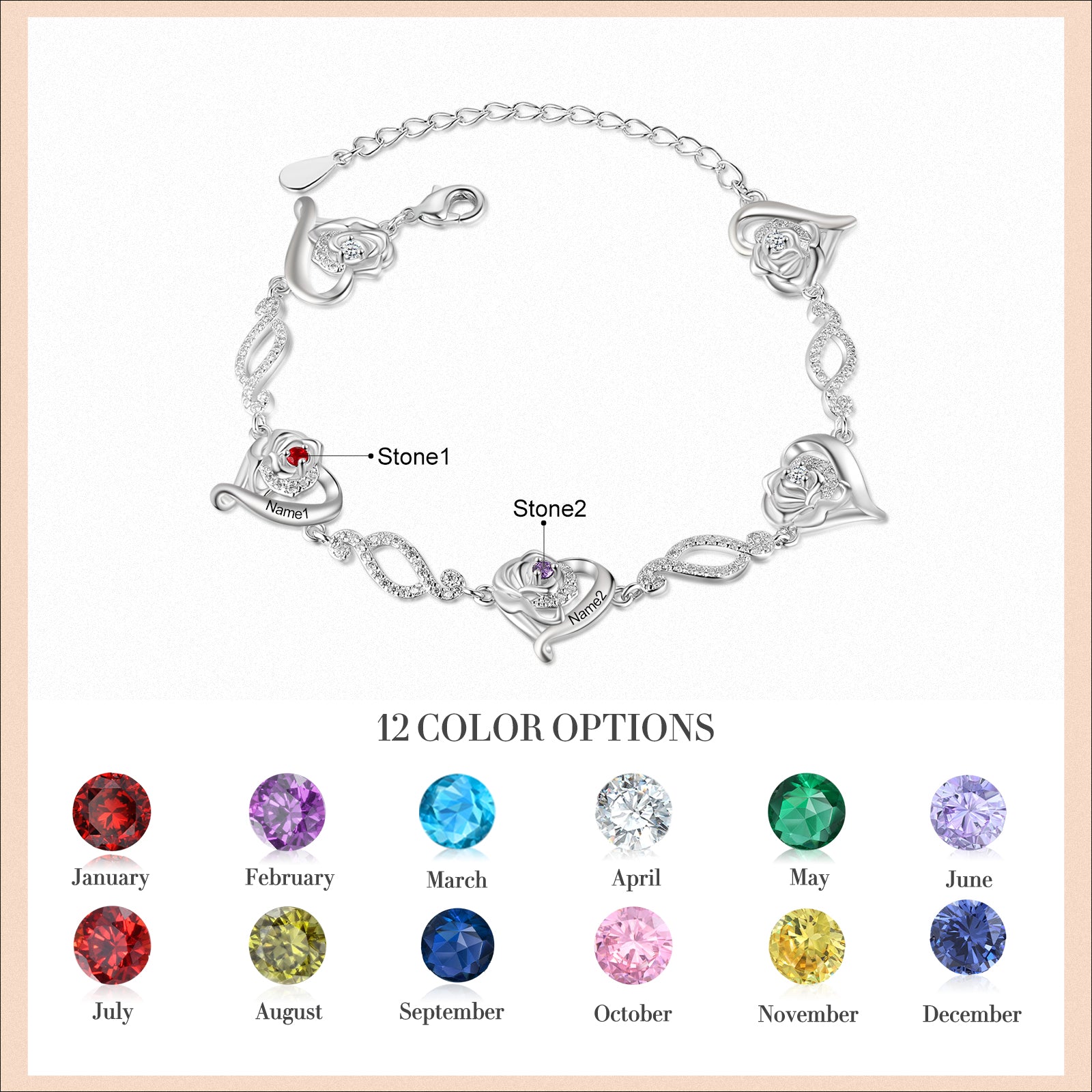 Custom Heart Bracelet