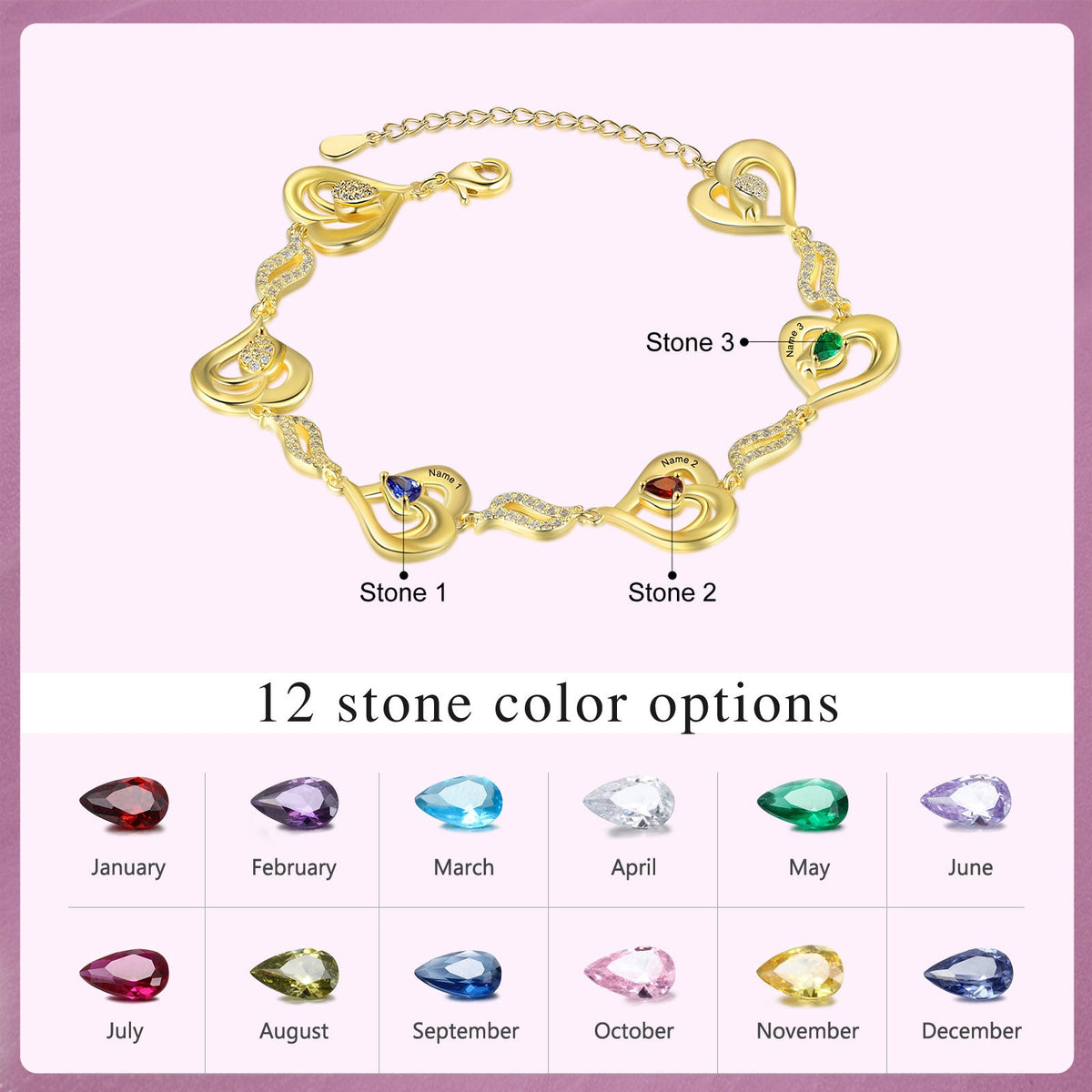 Custom Heart Bracelet