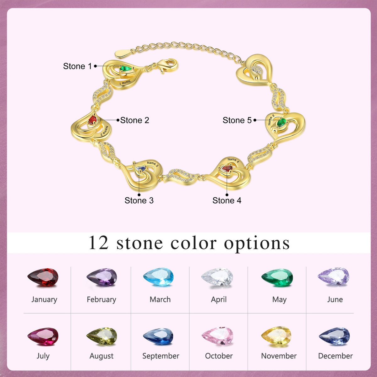 Custom Heart Bracelet