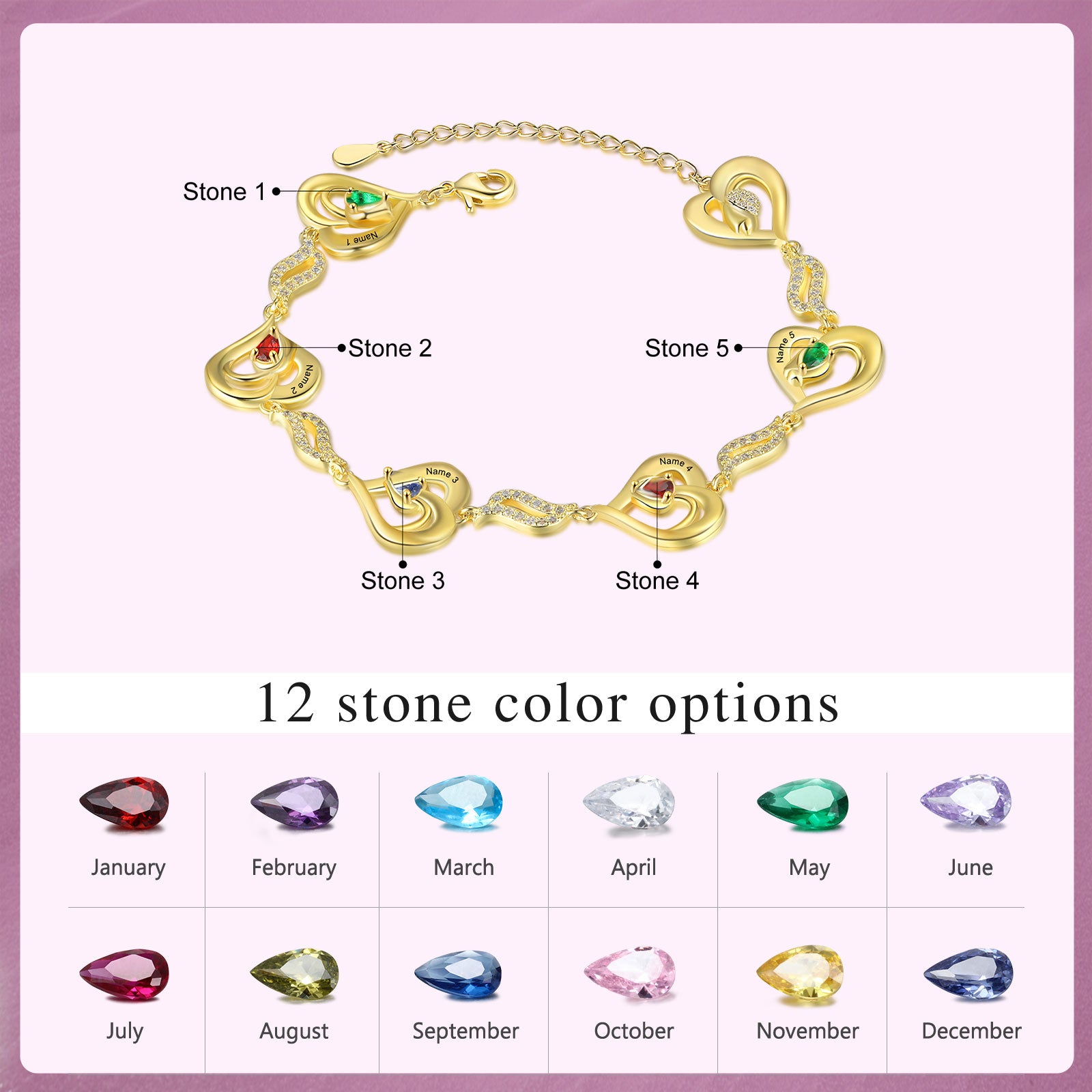 Custom Heart Bracelet