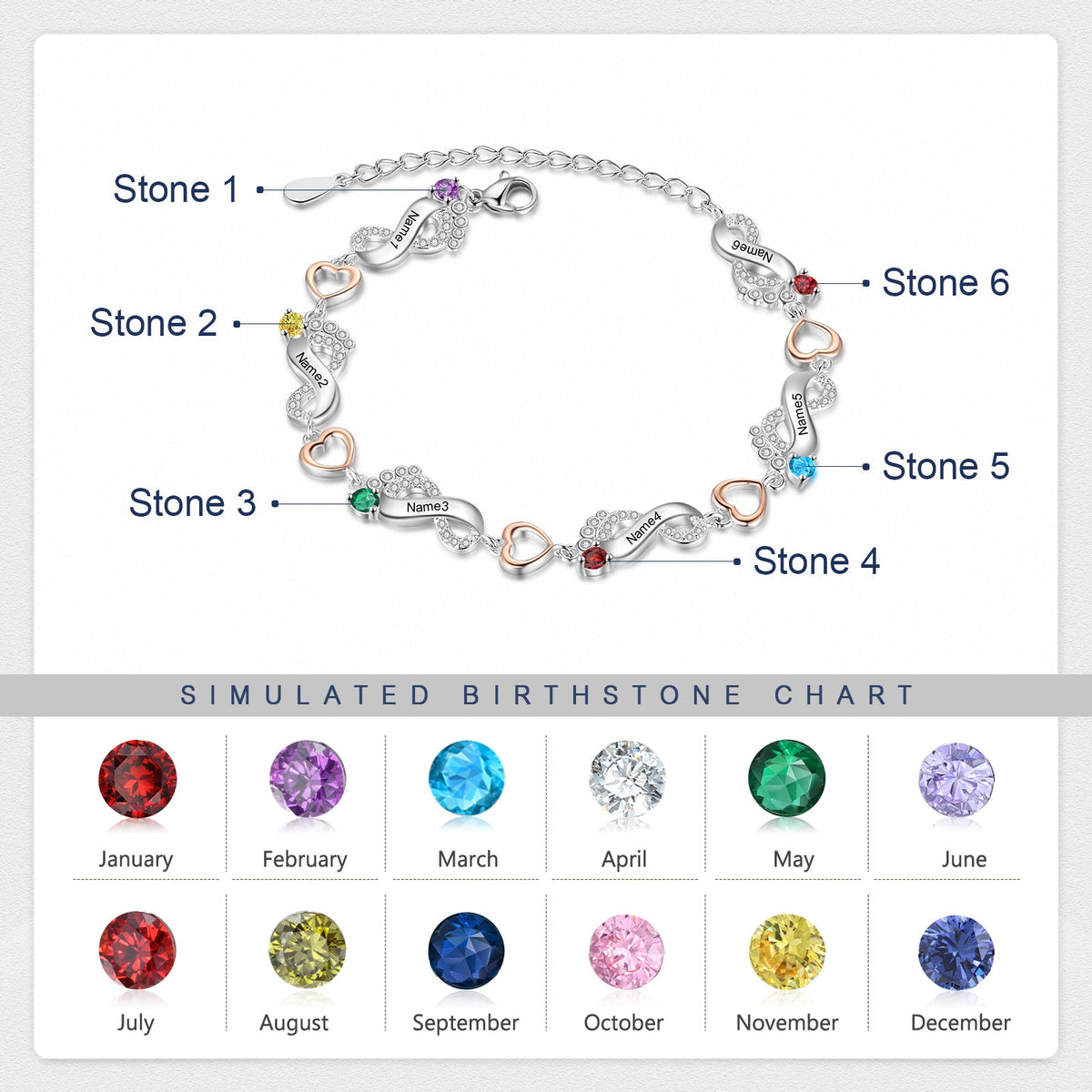 Rhodium Plated Feet Bracelet