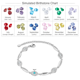 Personalized Evil Eye Bracelet