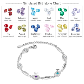 Personalized Evil Eye Bracelet