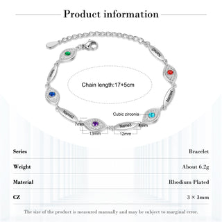 Personalized Evil Eye Bracelet