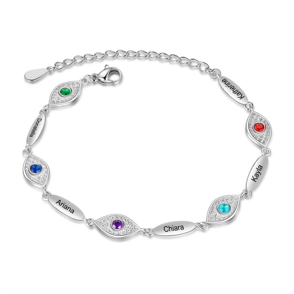 Personalized Evil Eye Bracelet