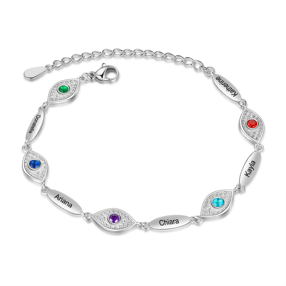Personalized Evil Eye Bracelet