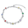 Rhodium Plated Birthstone Bracelet