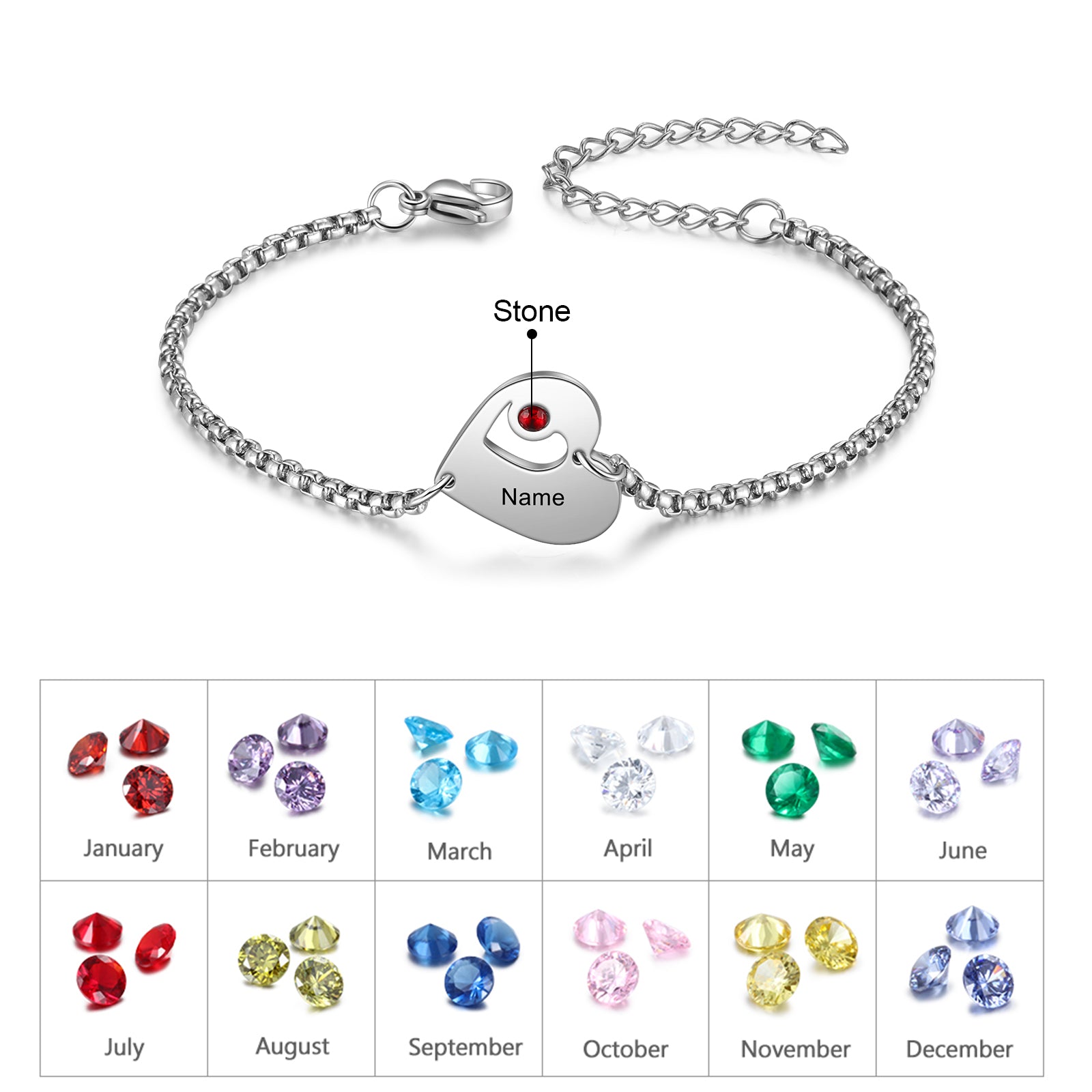 Stainless Steel Heart Bracelet