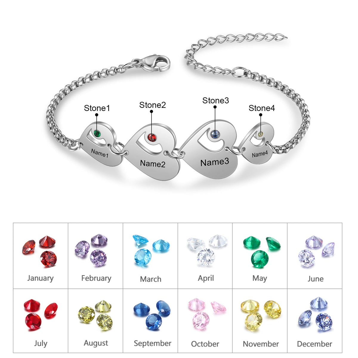 Stainless Steel Heart Bracelet