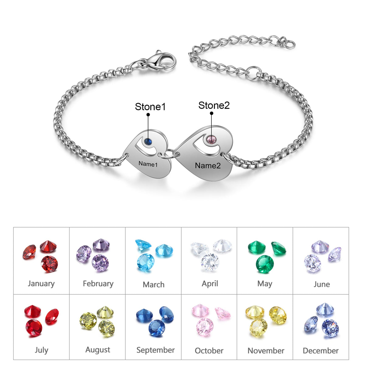 Stainless Steel Heart Bracelet