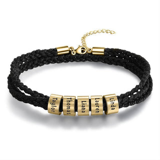 Custom Stainless Steel Leather Bracelet