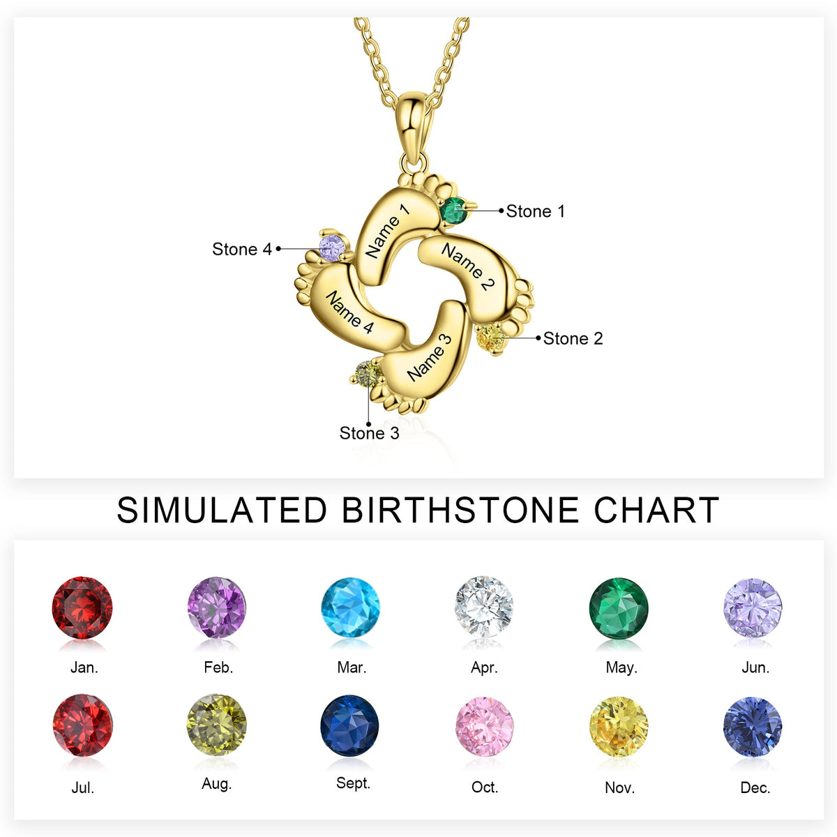 Baby Feet Pendant Necklace