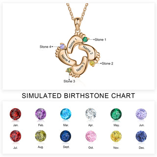 Baby Feet Pendant Necklace