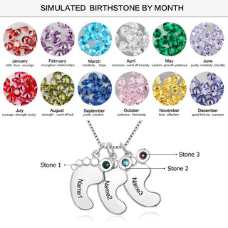 Custom Baby Feet Necklace