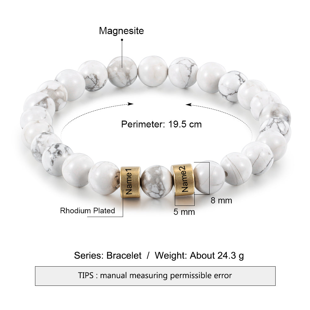 Personalized Natural Stone Bracelets