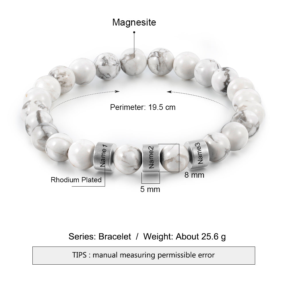 Personalized Natural Stone Bracelets