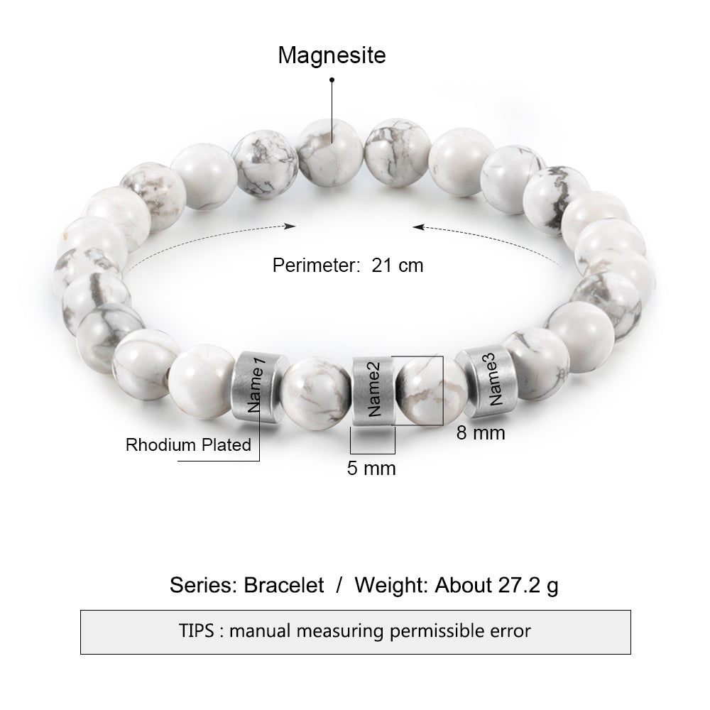 Personalized Natural Stone Bracelets
