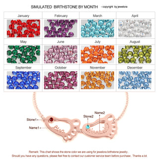 Rhodium Plated Baby Feet Bracelet
