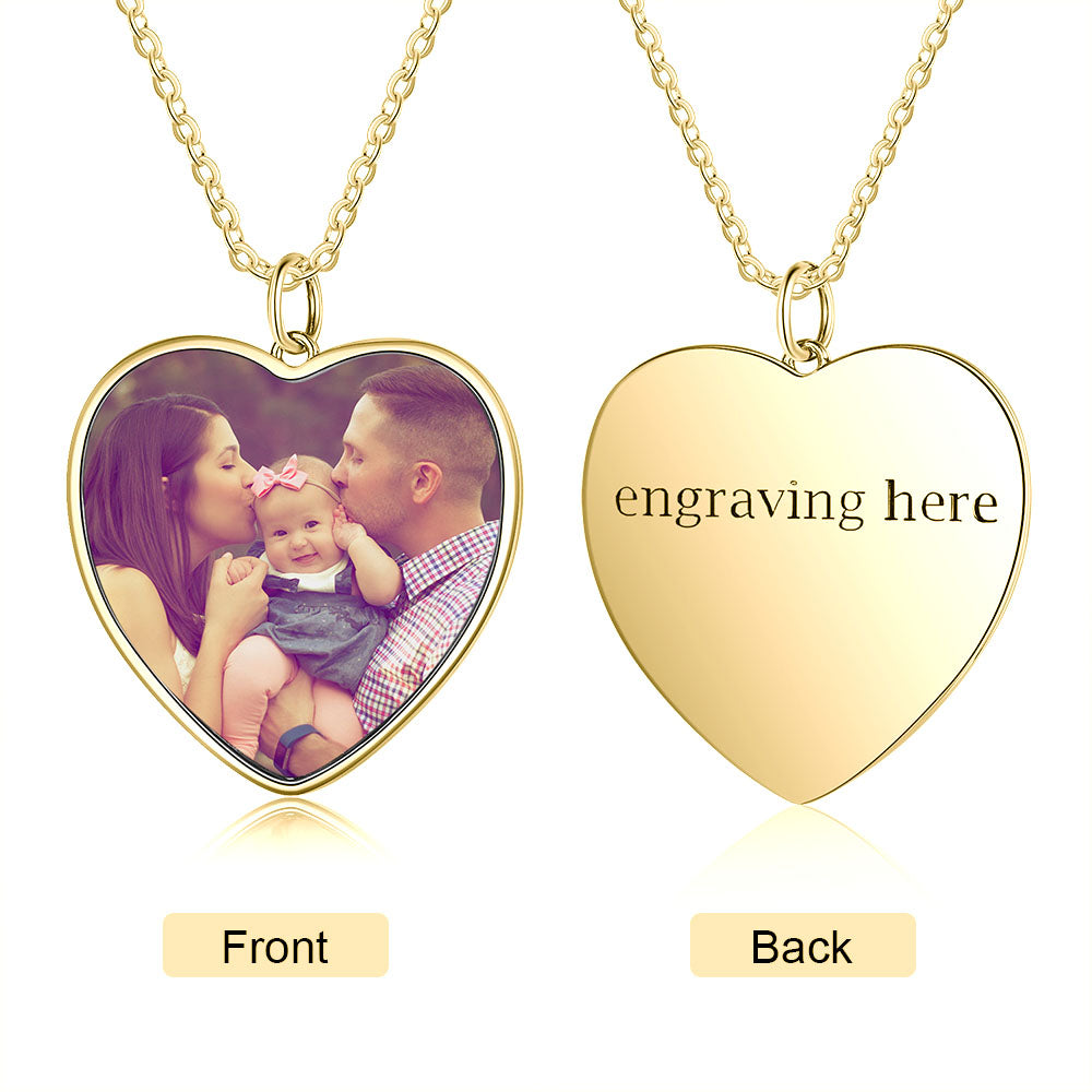 Personalized Rhodium Plated Photo Necklace