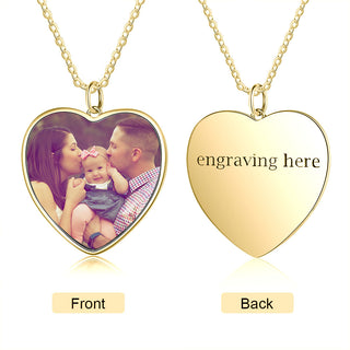 Personalized Rhodium Plated Photo Necklace